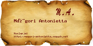 Mágori Antonietta névjegykártya